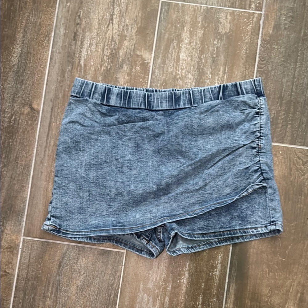 SHEIN Light Blue Denim Skirt
